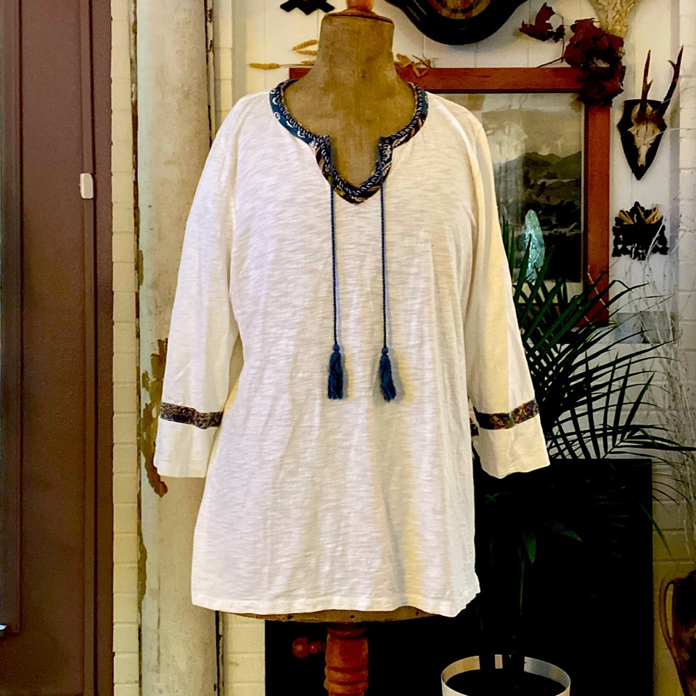 Chicos pull over boho shirt